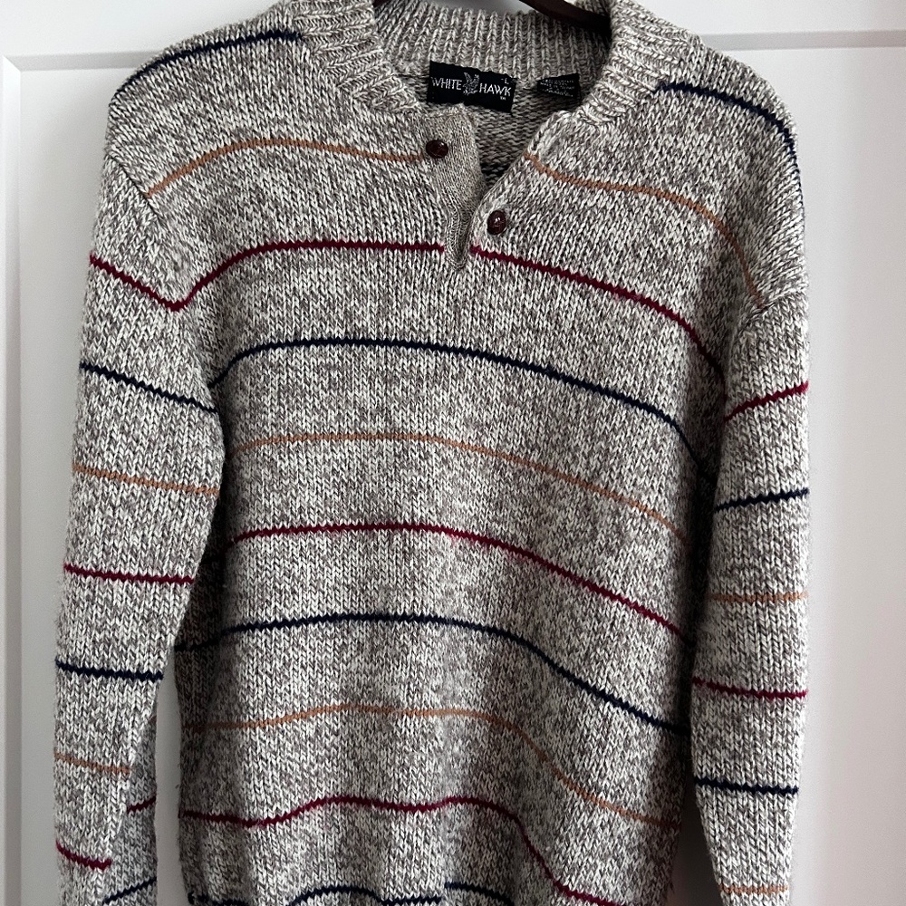 Vintage Wool Blend Striped Sweater